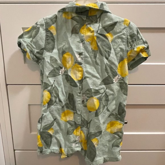 Old Navy Printed Short-Sleeve Linen-Blend Utility Romper for Baby 12-18M - Picture 4 of 6